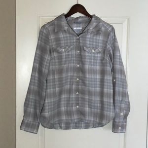Columbia Women’s Grey Flannel plaid shirt